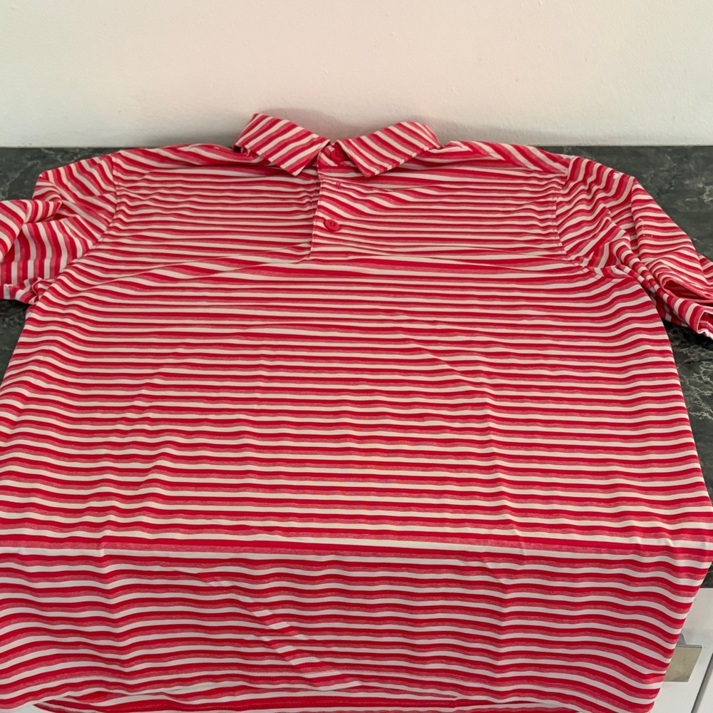 IBKUL Red and White Striped Men's Shirt